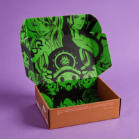 Boîtes personnalisées en matériaux recyclés, logo coloré, style manga japonais, carton d'expédition en carton, doublure en éponge pour vêtements de cosplay