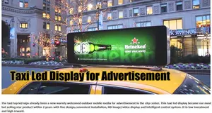 Écran de publicité LED supérieur de taxi P3.076 d'affichage à LED supérieur de voiture étanche