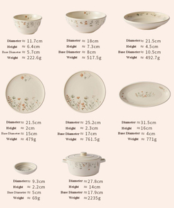 <span class=keywords><strong>Service</strong></span> <span class=keywords><strong>de</strong></span> <span class=keywords><strong>table</strong></span> en céramique florale, vaisselle peinte à la main avec des motifs <span class=keywords><strong>de</strong></span> fleurs sauvages, ensemble d'assiettes et <span class=keywords><strong>de</strong></span> bols en <span class=keywords><strong>porcelaine</strong></span> avec une casserole pour la maison - Product Image 6