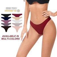 Braguitas sin Costuras de Seda de Hielo Cómodas y Ecológicas de una Sola Pieza con Corte Láser Multicolor para Mujer