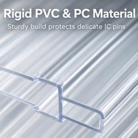 Tube d'emballage transparent en PVC PC IC antistatique pour puces, support de puces pour emballage de semi-conducteurs DIP IC