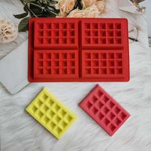 Moule à gaufres en silicone antiadhésif moule carré pour chocolat, gâteaux et biscuits résistant à la chaleur lave-vaisselle micro-ondes et congélateur - Product Image 6