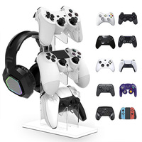 Support de casque en plastique moderne pour manettes de jeu PS5/PS4/PS3/PS2/Switch Pro/Xbox comprend un pot de nettoyage-Compatible avec tous