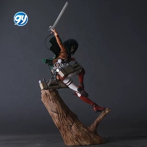 Attaque sur Titan <span class=keywords><strong>ArtFX</strong></span> Stump Base Mikasa & Levi Figure Anime Modèle Statue En Gros Collection Décoration De Bureau PVC Sculpture - Product Image 4