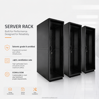 Armoire de serveur 42U pour centre de données en colocation, armoire de serveur premium pour GPU IA avec porte en maille et double fente PDU verticale