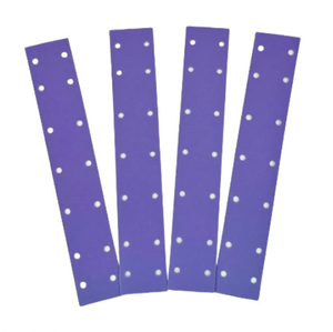 Papier <span class=keywords><strong>abrasif</strong></span> <span class=keywords><strong>rectangulaire</strong></span> violet à 14 trous, 70x400, pour ponceuses pneumatiques, aspirateurs, polissage de voitures - Product Image 6