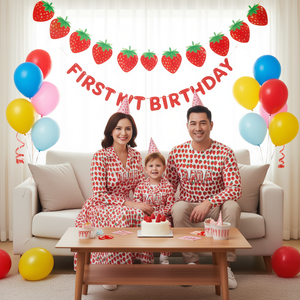 Dada Of The Berry T-shirt à manches longues assorti pour toute la famille, pour le premier anniversaire, à thème fraise - Product Image 3