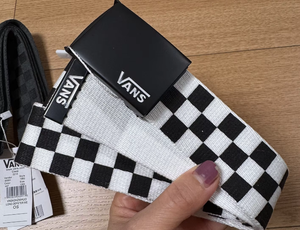 Cintura Unisex Classica in Tela con Stampa a Scacchi Bianco e Nero, Larghezza 4.0cm, 125cm, Fibbia Automatica in Acciaio - Product Image 4