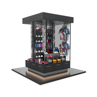Kiosque de t-shirt haut de gamme avec présentoir de conception de kiosque de vêtements personnalisés uniques vitrine de vêtements dans le centre commercial à vendre