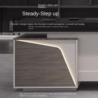 Chaise de bureau simple et moderne Boss, grande combinaison de mobilier en chêne de luxe pour manager