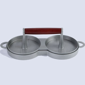 Prensa <span class=keywords><strong>de</strong></span> doble orificio, prensa <span class=keywords><strong>de</strong></span> carne para carne, máquina aplanadora <span class=keywords><strong>de</strong></span> carne, trituradora <span class=keywords><strong>de</strong></span> tocino, parrilla, prensa <span class=keywords><strong>de</strong></span> sándwich, hierro fundido, Metal, aluminio, gris, 255G - Product Image 3