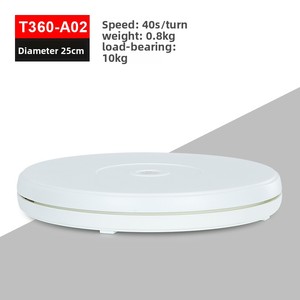 פלקונאייז 25 ס\\\"מ פלטפורמה מסתובבת חשמלית עם USB, דיסק מסתובב מפלסטיק לצילום, תאורה, שולחן צילום, אביזרי עזר תואמים - Product Image 2