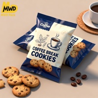 Sac d'emballage durable résistant à l'eau personnalisé Miaowadi Matériaux d'impression par héliogravure Sac d'oreiller pour biscuits et biscuits debout