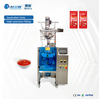 Machine d'emballage automatique verticale de petits sachets liquides pour sauce tomate et beurre de cacahuète, avec pompe à liquide haute précision et emballage papier