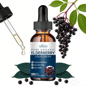 <span class=keywords><strong>Gocce</strong></span> Liquide di Sambuco con Etichetta Privata, Integratori Biologici per il Supporto Immunitario con Echinacea, Formula ad Assorbimento Rapido - Product Image 1