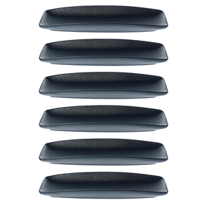 Nhà máy tùy chỉnh màu đen tráng men sứ bữa ăn tối tấm chất lượng cao Bộ đồ ăn thân thiện với môi hình chữ nhật vuông thiết kế 1 cái moq - Product Image 1