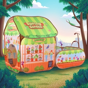 <span class=keywords><strong>Tente</strong></span> <span class=keywords><strong>de</strong></span> jeu pliable et portable pour enfants, aire <span class=keywords><strong>de</strong></span> jeux pour enfants, <span class=keywords><strong>tente</strong></span> pop-up, jouet en peluche, grande taille pour 5 enfants, fête en plein air dans le <span class=keywords><strong>jardin</strong></span> - Product Image 2