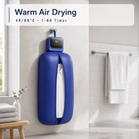 Séchoir à linge portable pliable à température constante à deux niveaux (48 et 68 degrés Celsius) pour petites pièces et logements locatifs – Outil de lavage de voyage