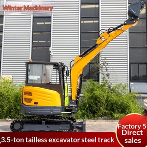 Mini-excavatrice multifonctionnelle pour l'ingénierie et les vergers, exportée au Canada, mini-excavatrice à trois cylindres refroidie par eau, pelle rétro - Product Image 1