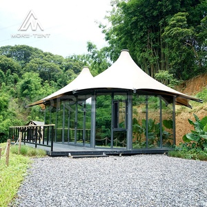 5x8 Grand chapiteau à double crête Luxe Glamping Famille Safari Hôtel Resorts Tente avec salle de bain - Product Image 3