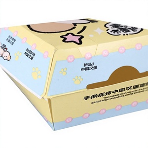 Boîte à Snacks et Burgers OEM en Gros, Biodégradable, Haut de Gamme, Créative, Vintage, Réutilisable, Boîte de Livraison Alimentaire Fantaisie avec Logo - Product Image 3