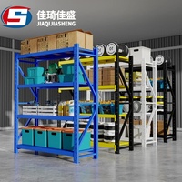 Étagère de rangement en acier réglable sans boulons, robuste, durable, pliable, pour la maison, le garage, l'atelier, le stockage résidentiel