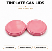 Tapas de rosca de metal de hojalata de alta calidad de 70 mm redondas, personalizadas, impresas, para latas de vino dulce, grado alimenticio, suministro directo de fábrica
