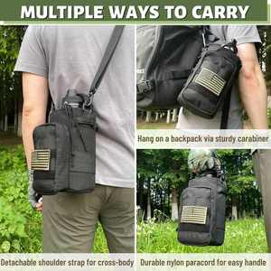 Borsa Termica per Bottiglia d'Acqua <span class=keywords><strong>da</strong></span> 64OZ, Design Mimetico, per Viaggi, Escursioni, Campeggio, Sport, Borsa Tattica Personalizzata - Product Image 4