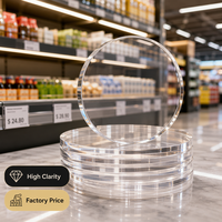 Disques ronds en acrylique transparent de qualité supérieure - Épaisseur de 3 à 10 mm, découpés au laser, pour porte-étiquettes de pharmacie et étiquettes de prix de supermarché