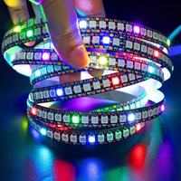 SMD5050 Esnek LED Şerit 5V/12V/24V WS2812B Adreslenebilir RGB Akıllı Pikseller IP20/IP65/IP67 Su Geçirmez USB/Wi-Fi/ Dış Mekan