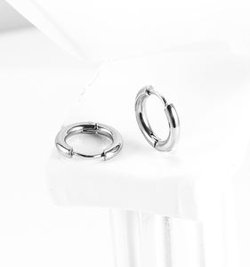 ต่างหูห่วงแฟชั่นสำหรับสุภาพสตรีชุบทอง18K ทำจากสแตนเลส316L ผู้ผลิตจีน - Product Image 4