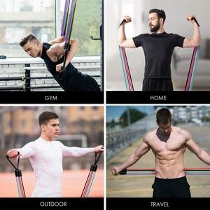 Vente d'usine Libenli : <span class=keywords><strong>Kit</strong></span> de 11 <span class=keywords><strong>bandes</strong></span> de résistance avec poignées en mousse, sangles de cheville et ancre de porte - Product Image 3