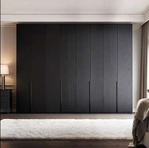 Elegante Armario de Alta Gama para Ropa, Armario de Madera para Dormitorio, Mueble Modular Gris Oscuro con Puertas de Vidrio y Área de Vanidad - Product Image 4