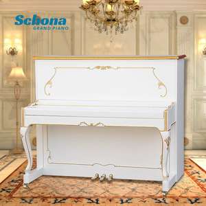 Pianoforte Verticale Acustico Modello 126 in <span class=keywords><strong>Oro</strong></span> Bianco con 88 Tasti, Produttore all'Ingrosso per Uso Professionale e Familiare - Product Image 2