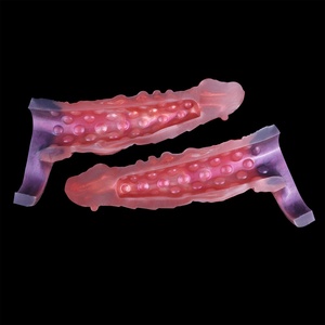 Fantasy Horse Penis Sleeve Extender Cock Sleeve,Monster Knot Penis Sleeve Extender 3 Size Silicone Reusable Horse <b>Dildo</b> - Product Image 4