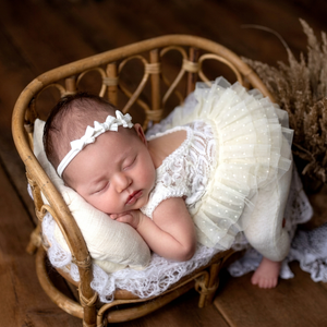 <b>Cute</b> Newborn Photography Props Rattan Woven Basket Modern Bed Girl Baby Photo Shoot Kids Poser Container Living Room Outdoor - Product Image 1