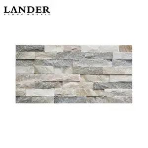 Panel Dinding Eksterior Batu Tulis Pelapis Dinding Batu Alami Ubin Dinding Batu Budaya Pelapis untuk Perapian dan Eksterior Dinding