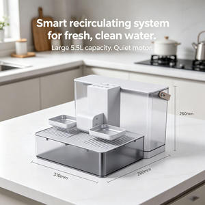 Bebedero <span class=keywords><strong>para</strong></span> Mascotas, Blanco Esmerilado, ABS, Gran Capacidad, Unidad de Hidratación <span class=keywords><strong>para</strong></span> Perros y Gatos de Interior con Sensor Inteligente - Product Image 4