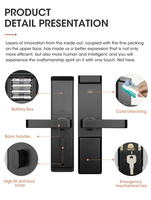 Nouvelle serrure de porte intelligente Locstar Tthotel, modèle de gros, haute qualité, sans contact, avec carte, mot de passe, application et code, antivol pour hôtels