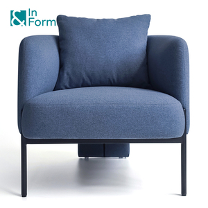 Sillón de Oficina Moderno de Tres Plazas con Respaldo Hueco para Gerentes, Recepción, Salón, Bar, Hotel, Hogar, Sala de Estar, Tela F908 - Product Image 2