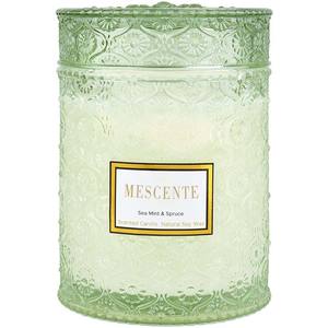 Mescente ev yapımı okaliptüs mızrak nane soya balmumu kurutulmuş çiçek kokusu Spa mum - Product Image 5