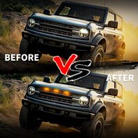 Para Ford Bronco Body LED Accesorios 2021-24 2/4-Door Amber OEM Grille Lamps Kit