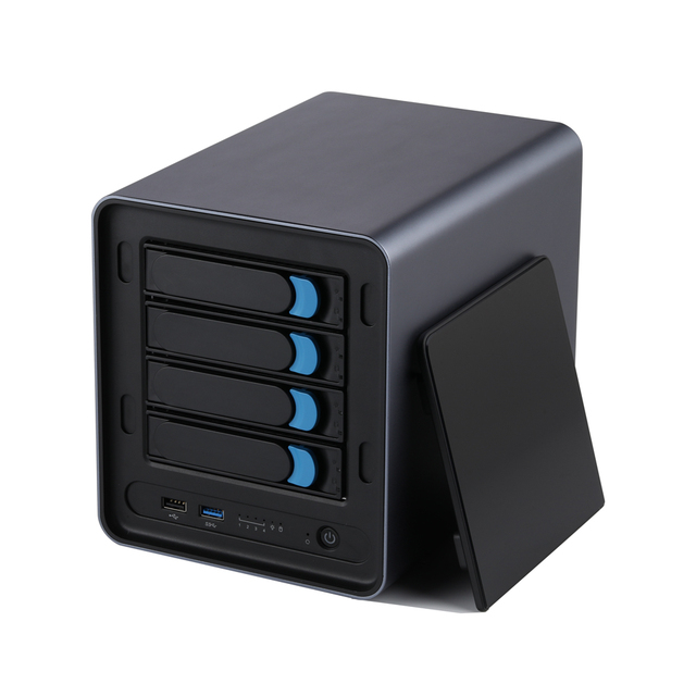 Qotom Q31073DS 4 Bay High-Performance Desktop NAS with Intel Core I7 10710U Six-core Processor, M.2 PCIe Slots and 4 2.5GbE