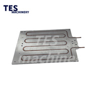 Plaque de refroidissement en aluminium personnalisée haute puissance 12 mm pour pack de batteries à énergie nouvelle avec tubes en cuivre soudés, dissipateur thermique CNC à refroidissement par eau