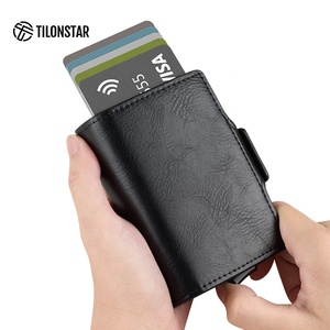 Portefeuille multifonctionnel en cuir TILONSTAR TVC200D avec porte-cartes en métal pop-up double en aluminium - Product Image 3
