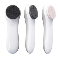 Brosse nettoyante électrique 2-en-1 étanche pour le visage, exfoliant micro-courant, appareil de soin de la peau pour le visage et le cou