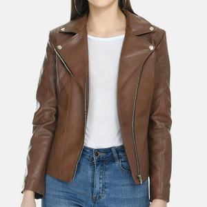 Chaqueta de Cuero PU y Gamuza para Mujer, a la Moda, Personalizada, Nueva, en Oferta, con Estilo Casual - Product Image 1