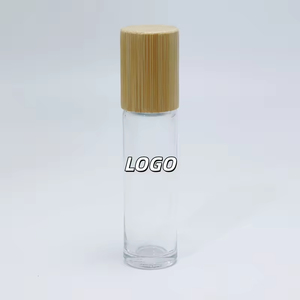 Botella de Vidrio Esmerilado para Aceites Esenciales de 5ml y 10ml, con Tapa Redonda de Bambú y Sellado Roll-on para Cremas, Agua, Perfumes, Sérums y Cuidado de la Piel - Product Image 2