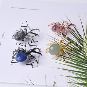 घर की सजावट के लिए थोक प्राकृतिक क्रिस्टल और जेम्स्टोन मकड़ी का हाथ बनाया गया - Product Image 3