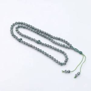 Lujosa Misbaha Étnica de Resina con Colgante de Flor de Ciruelo y Diamantes de Imitación Dorados, 99 Cuentas de 6mm, Ultrafina y Portátil, para el Adoración Islámica Zikr YASEEN - Product Image 1